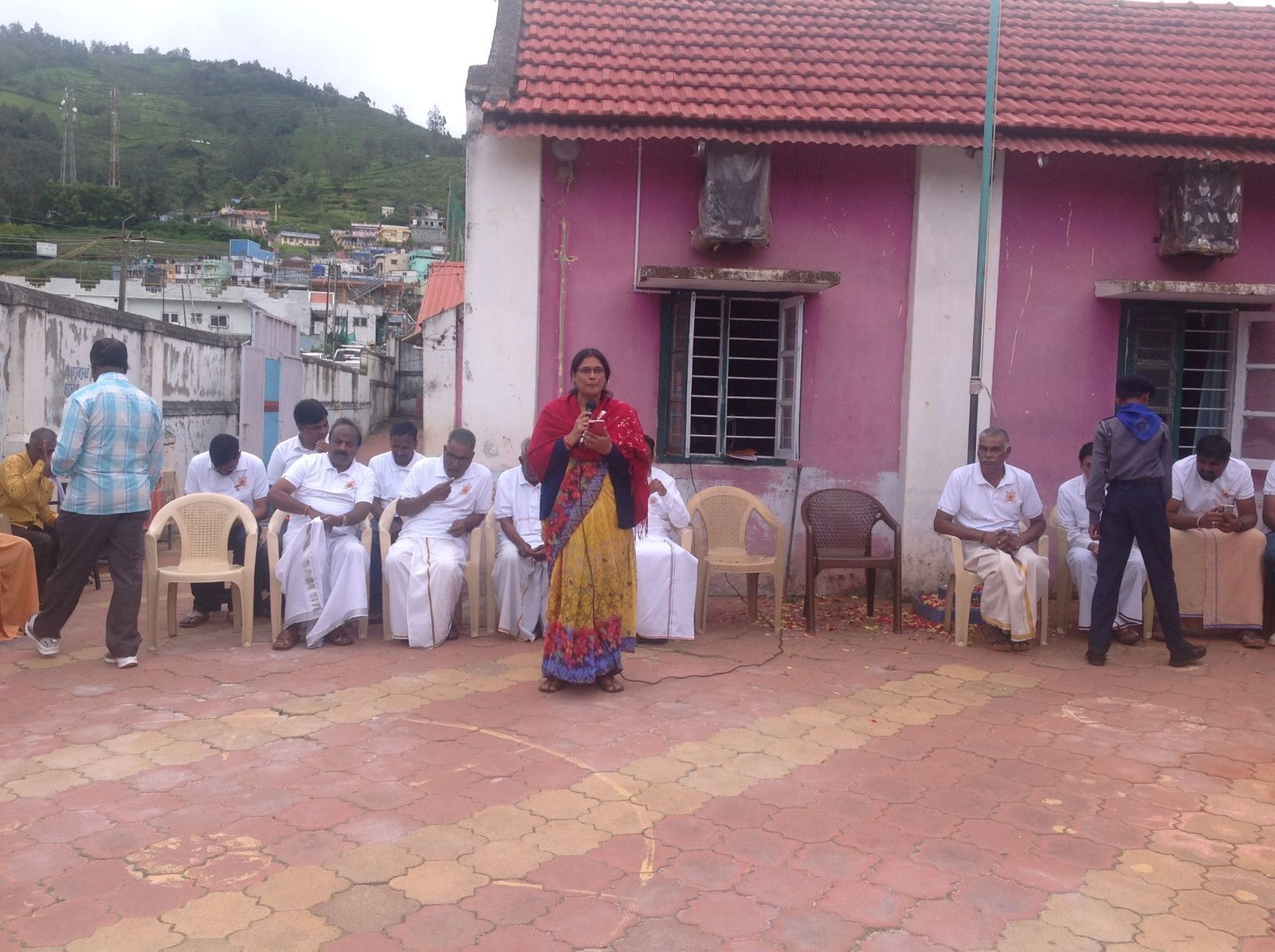 Independence Day celebration at the government school, Yellanalli