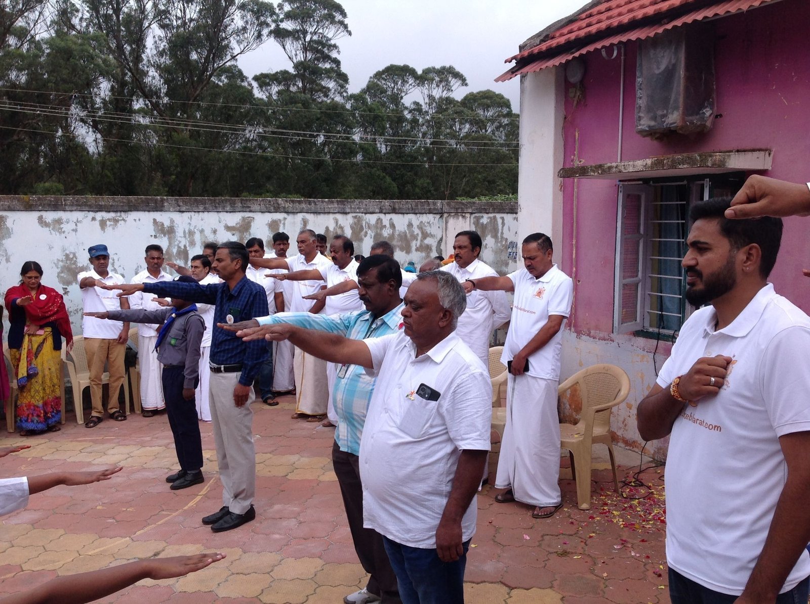 Independence Day celebration at the government school, Yellanalli