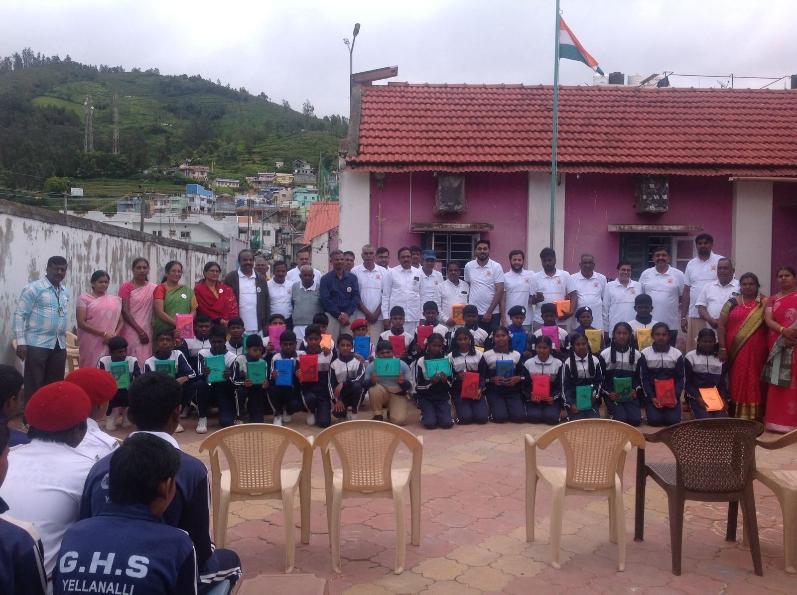 Independence Day celebration at the government school, Yellanalli