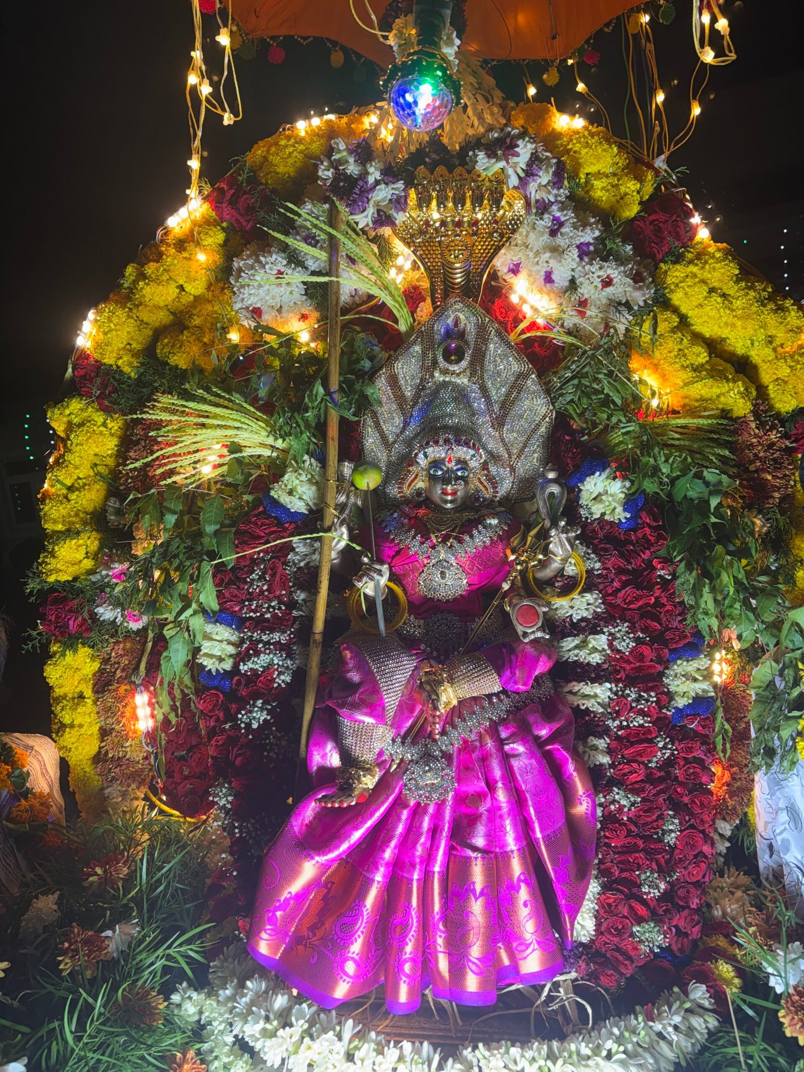 Mari Amman deity decorated for Mari Habba