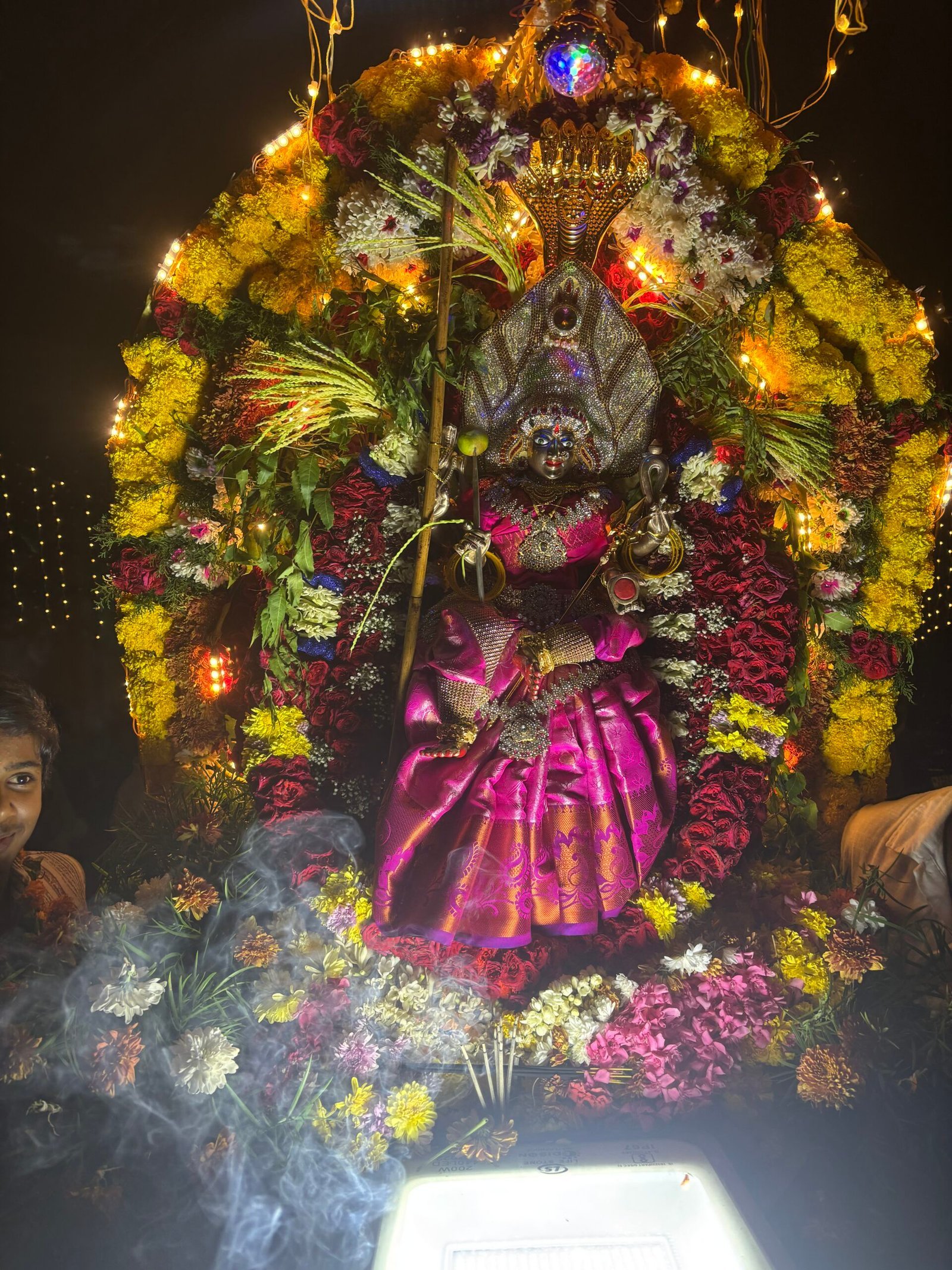 Mari Amman deity decorated for Mari Habba