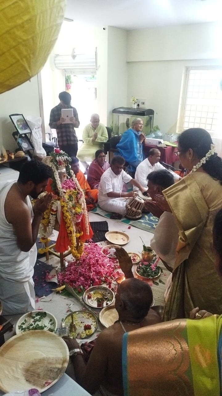 Rudra Abhishekam offered at the Foundation office